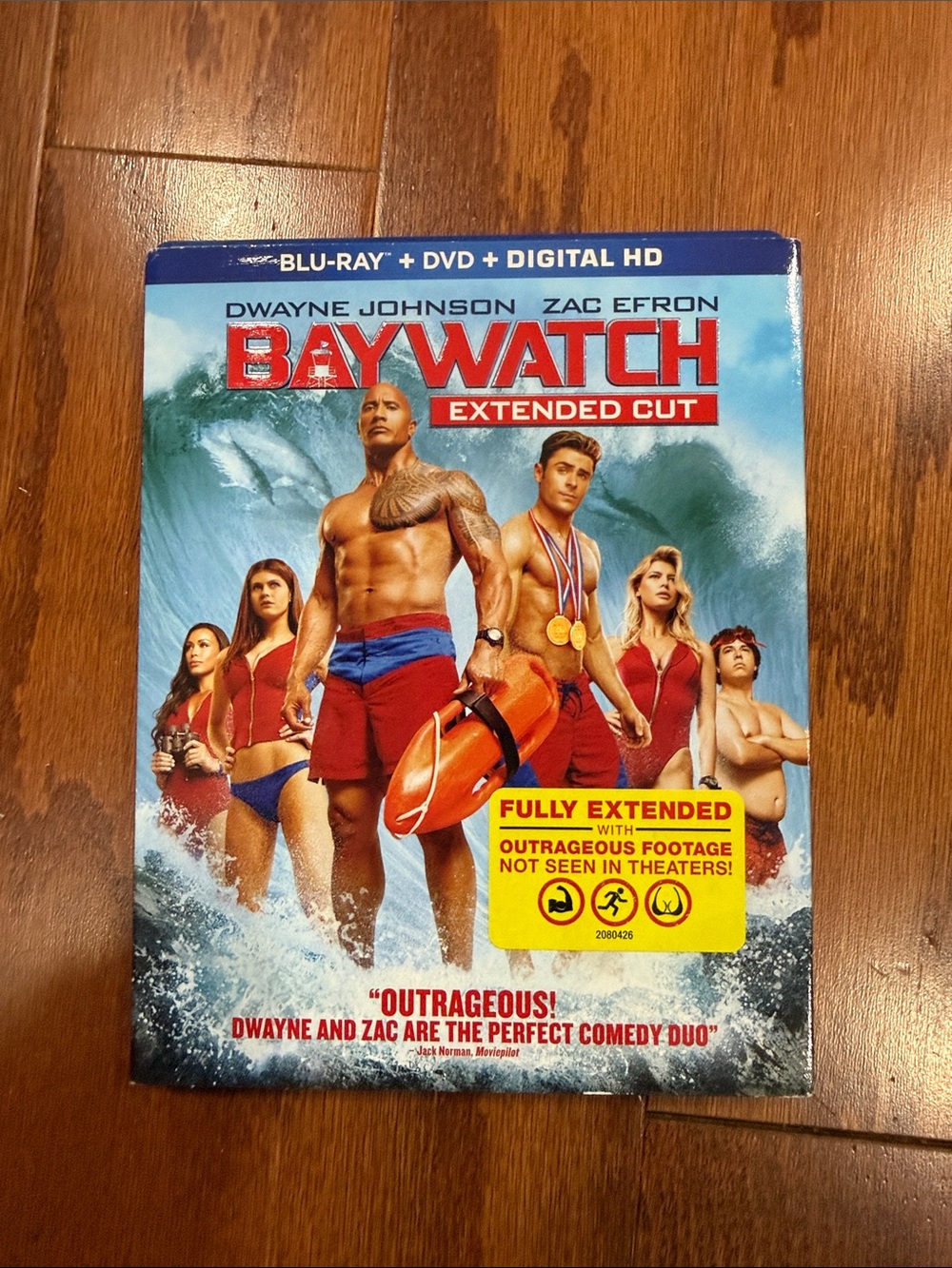 Baywatch Extended Cut 2017 Blu-ray + DVD Dwayne Johnson Zac Efron